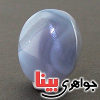 نگین انگشتر عقیق یمنی کبود دامله درشت خوش نقش _کد:17902