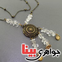 سینه ریز کوارتز سفید طرح سنتی دست ساز بسیار زیبا _کد:17956