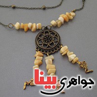 سینه ریز عقیق استخوانی دست ساز بسیار زیبا _کد:17971