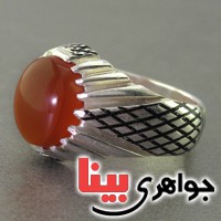 انگشتر عقیق یمنی مردانه سبک قدیمی _کد:2713