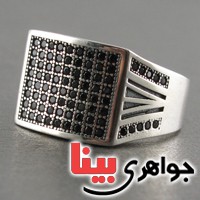 انگشتر عقیق سیاه (اونیکس) مردانه مدل میکرو _کد:18015