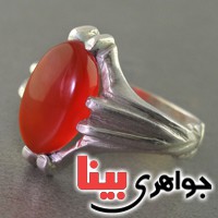 انگشتر عقیق یمنی دامله سبک قدیمی _کد:18025