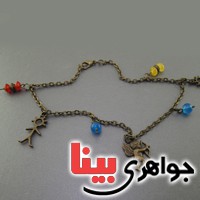 خلخال عقیق و جید زنانه دست ساز زیبا