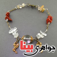دستبند دلربا ، دٌر و کوارتز سفید زنانه زیبا _کد:18055