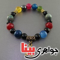 دستبند چند جواهر عقیق ،حدید و ... زنانه _کد:18064