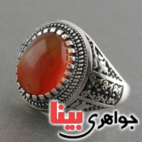 انگشتر عقیق یمنی مردانه مدل میکرو _کد:18074