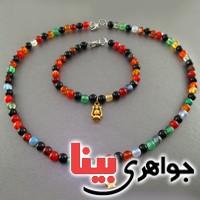 سرویس عقیق چند رنگ بسیار زیبا و خاص _کد:18089