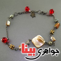 خلخال یاقوت سرخ و صدف بسیار زیبا _کد:18101
