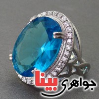 انگشتر توپاز سوئیسی فاخر مجلسی _کد:18110