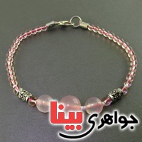 دستبند کوارتز صورتی ( رز کوارتز ) زنانه عالی