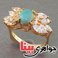 انگشتر فیروزه نیشابوری خوشرنگ زنانه عالی _کد:18125