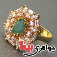انگشتر زمرد مجلسی فاخر درشت زنانه _کد:18138