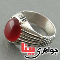 انگشتر عقیق یمنی مردانه سبک قدیمی _کد:2737