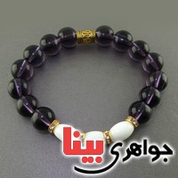 دستبند چشم گربه و آمتیست بسیار زیبا _کد:18150