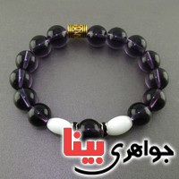 دستبند آمتیست و چشم گربه دست ساز زیبا _کد:18164