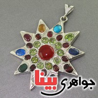 گردنبند چند جواهر درشت بسیار عالی صادراتی طرح اشرافی _کد:2740