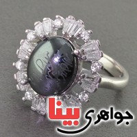 انگشتر حدید صینی هفت جلاله رودیوم زنانه