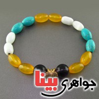 دستبند چند جواهر عقیق شرف الشمس و ... _کد:18171