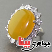 انگشتر عقیق شرف الشمس زنانه درشت بسیار عالی مجلسی باشکوه _کد:18177