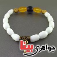 دستبند چند جواهر  چشم گربه ، عقیق شرف الشمس و آمتیست _کد:18179