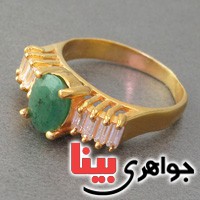 انگشتر زمرد زنانه مدل سوئیسی بسیار زیبا _کد:18185
