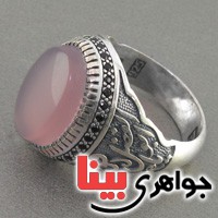 انگشتر عقیق یمنی کبود مردانه درشت و  ناب طرح یا ابوالفضل _کد:18189