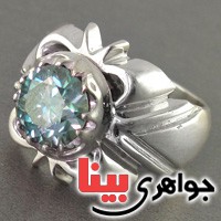 انگشتر الماس روسی (موزانایت) مردانه بسیار عالی فاخر _کد:2743
