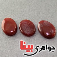 نگین انگشتر عقیق یمنی متوسط خوشرنگ سه عددی _کد:18206