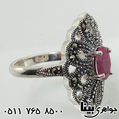 انگشتر یاقوت سرخ اشرافی شبکه ای