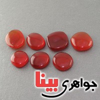 نگین انگشتر عقیق یمنی خوشرنگ قدیمی هفت عددی _کد:18232