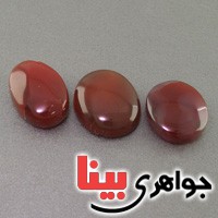 نگین انگشتر عقیق یمنی جگری درشت سه عددی _کد:18234