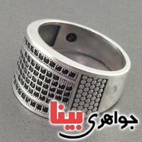 انگشتر عقیق سیاه (اونیکس) میکروستینگ مردانه _کد:18262