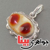 گردنبند عقیق باباقوری دو کوهان قدیمی _کد:18268