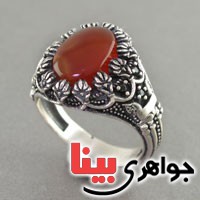 انگشتر عقیق یمنی مدل میکرو سیاه قلم