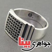 انگشتر عقیق سیاه (اونیکس) مردانه مدل میکرو _کد:18275