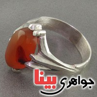 انگشتر عقیق یمنی خوشرنگ مردانه موکل دار _کد:18312
