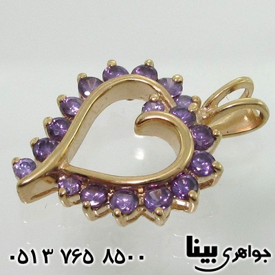گردنبند آمتیست قلب