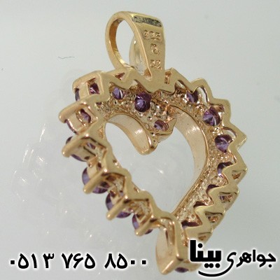 گردنبند آمتیست قلب