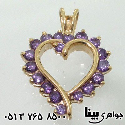 گردنبند آمتیست قلب