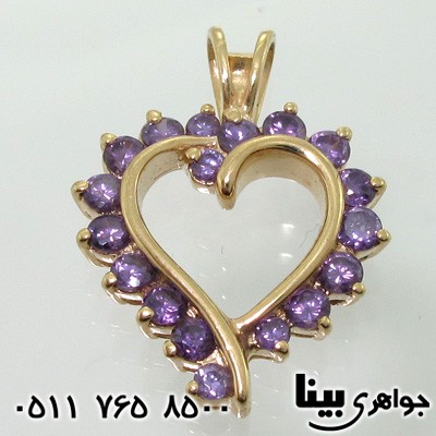 گردنبند آمتیست قلب