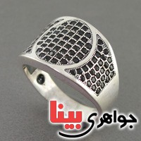 انگشتر عقیق سیاه (اونیکس) مردانه مدل میکرو