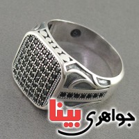 انگشتر عقیق سیاه (اونیکس) مدل میکرو _کد:18329