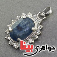 گردنبند یاقوت کبود دور جواهری سفارشی _کد:18340