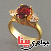 انگشتر یاقوت گارنت زنانه بسیار عالی فاخر _کد:18348