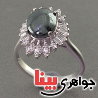 انگشتر حدید صینی رودیوم زنانه با حکاکی دعای هفت جلاله _کد:18355