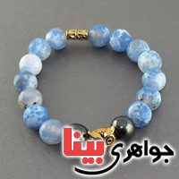 دستبند عقیق و حدید خوشرنگ _کد:18357
