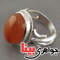 انگشتر عقیق یمنی درشت مردانه بسیارعالی _کد:18361