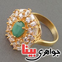 انگشتر زمرد مجلسی زنانه درشت عالی _کد:18364