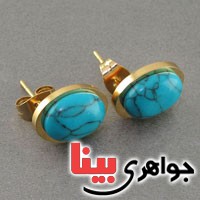 گوشواره فیروزه صنعتی زیبا _کد:18365
