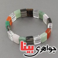 دستبند چند جواهر درشت و عالی سنگ درمانی آرامش بخش _کد:18369
